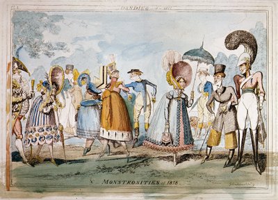 Monstrositäten von 1818 von George Cruikshank